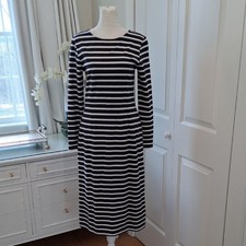 NWOT J.Crew Womens Classic Nautical Navy/Cteam Striped Pencil Midi Dress 6