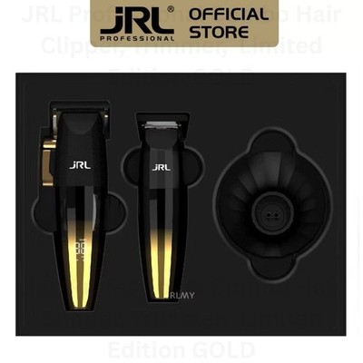 JRL Professional Combo Hair Clipper, Trimmer, Charging Dock Limited Edition GOLD