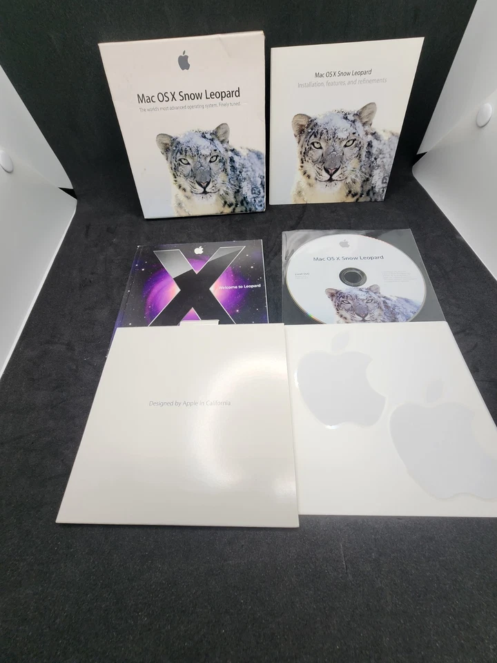 VTG APPLE MC223Z/A MAC OS X SNOW  LEOPARD VER  10.6 INSTALL DVD  + RETAIL BOX - Image 3 of 4