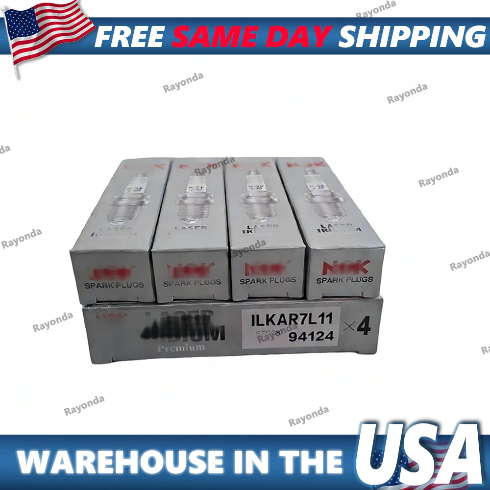 4PCS NGK Laser Iridium Spark Plugs 94124 ILKAR7L11 For Mazda CX-30 CX-5