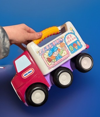 VTG Little Tikes Handle Haulers Pink Purple Ice Cream Girl Truck