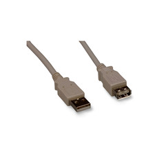 1ft USB 2.0 Extension Cable A Male to A Female - White