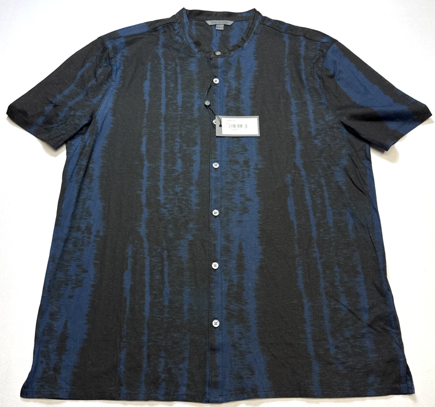 John Varvatos Collection Luxury Shirt Linen Band Collar Abstract Print Mens L
Opens in a new window