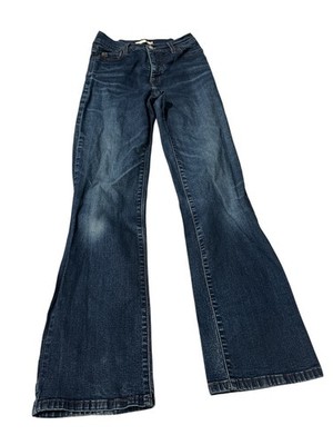 Levis 512 Womens Blue Denim Medium Wash Slim Bootcut Jeans Size 6m