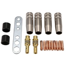 2X(19Pcs Nozzle Contact Tips Holder for Mig  Torch Contact Semi-Automatic3886