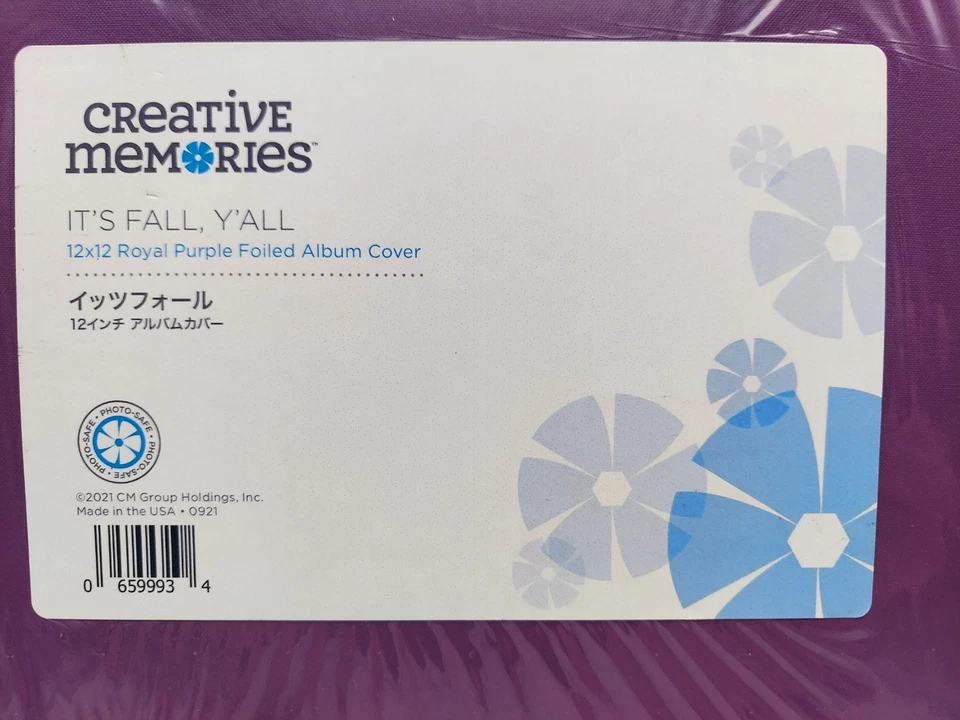 Creative Memories альбом "It's Fall Y'all" фиолетовая фольга клетчатый Хэллоуин осень - Изображение 4 из 4
