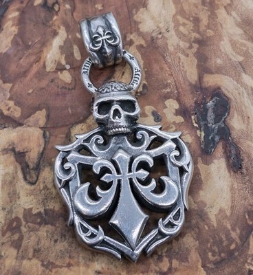 Affliction .925 Sterling Silber Fleur de Lis Anhänger Vintage & Selten.