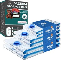 Vakuumbeutel FüR Kleidung Und Bettdecken, 6 StüCk Vakuumierbeutel 3 GrößEn (2*