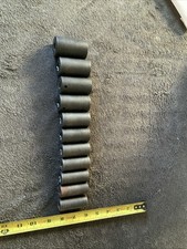 Snap On 1/2” Drive Semi Deep Socket Set, 6pt, 15-25mm….used….eee