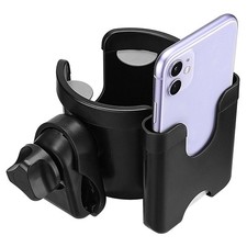 Suranew Universal Stroller Cup Holder, Adjustable Drink Holder with Black
