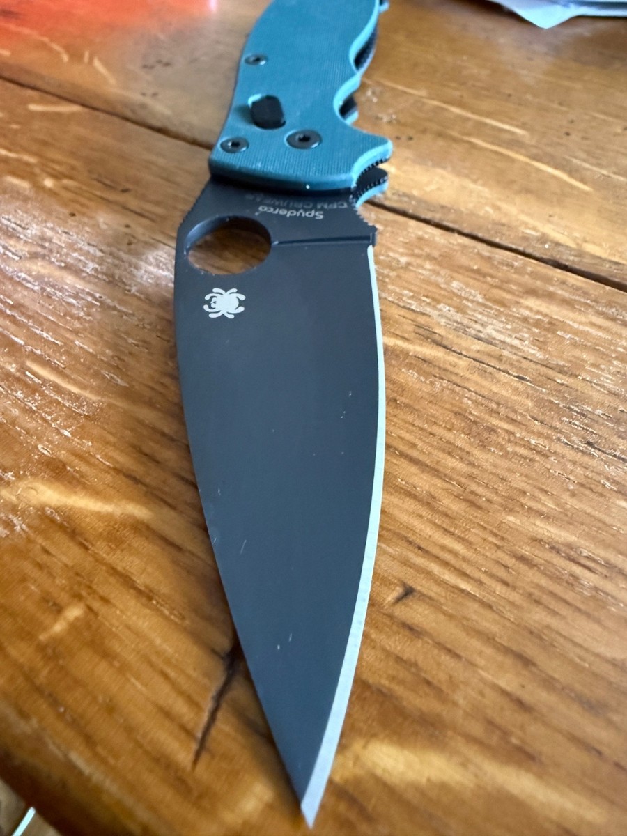 NEW! Spyderco Exclusive Manix 2 - Forest Green G10 - DLC Cruwear