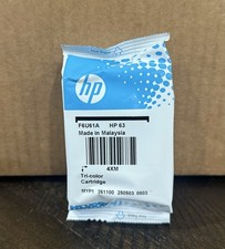 Genuine New HP 63 Tri-Color Ink Cartridge F6U61A OEM Sealed