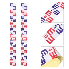  2pcs Pool Water Level Sticker Aluminum Film Ruler Pond Water Gauge Reflective