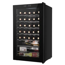 Home 34 Bottles Compressor Wine Cooler Fridges Champagne Cellar Pantry 41-64°F