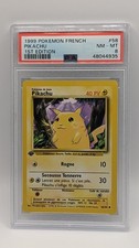 1999 Pokemon 1st Edition French Base Set Pikachu 58/102 PSA 8 NM-MT!