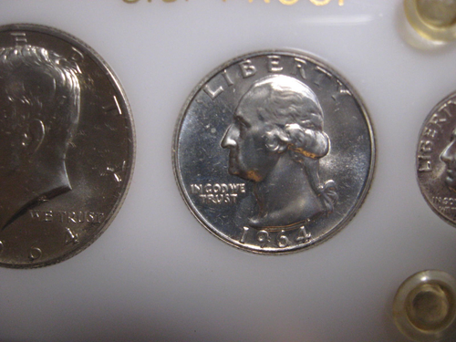 1964 US USA Coins Proof Set in Holder Kennedy Half - Picture 8 of 15