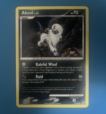Absol 21/132 Secret Wonders Regular LP Pokemon TCG Card
