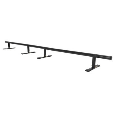 Black 99'' Round Skate Rail Grind Rail for Scooters, Skateboards & Inline Skates