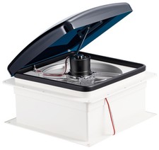 RVLOVENT 12V RV Roof Fan Vent 14'' 10 Speed Reversible Manual Lift NO REMOTE