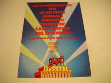 JET Records 1977 CB Promo Display Ad ELO Trickster ANIMALS Del Shannon KINGFISH