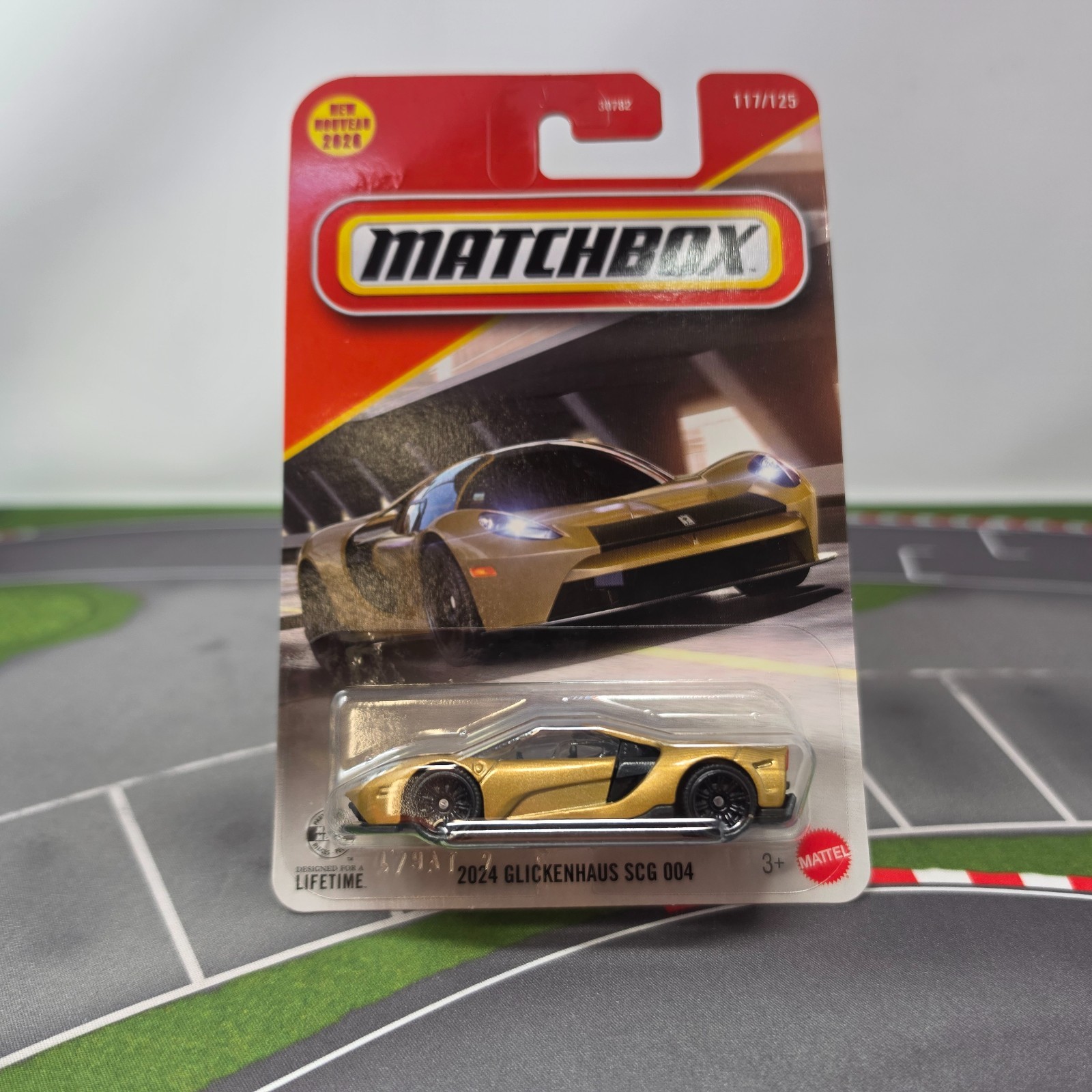 2024 Glickenhaus SCG 004 #117 * GOLD * 2026 Matchbox Basic Case N
