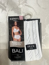 Vtg. Bali Luxe Cotton Blend Briefs 3 Pack Size 10/3XL