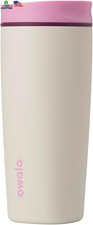 Owala Smoothsip Slider Insulated Stainless Steel Coffee Tumbler, Reusable Iced C