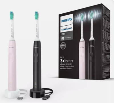 Philips 3100 Series Sonicare HX3675/15 elektrische Zahnbürste Doppelpack NEU