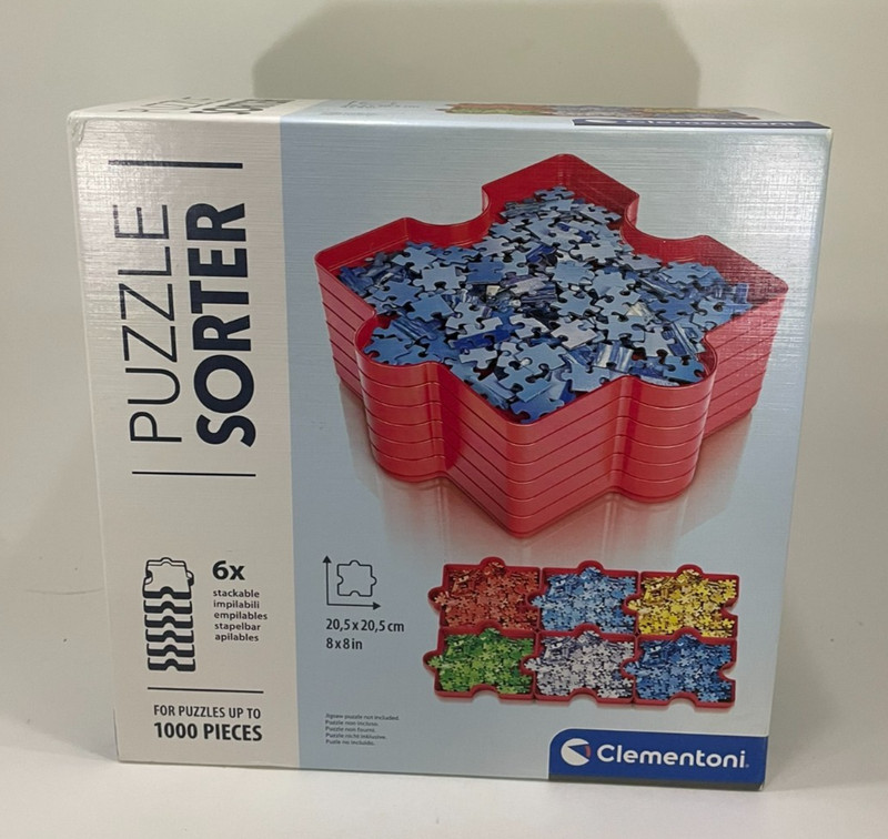 Clementoni Puzzle Sorter for 1000 Pieces - 6 Stackable Trays