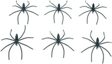 20 PCS Scary Plastic Spiders Small Fake Spider Joke Toys for Halloween Prank Pro