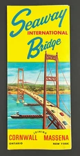 1960s Cornwall ON Massena NY Seaway International Bridge Vintage Travel Brochure