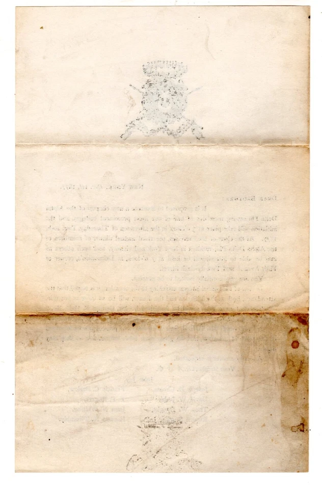 1877 Alpha Delta Phi New York Society Yale Invitation 1907 Autograph Note Choate - Image 3 of 4