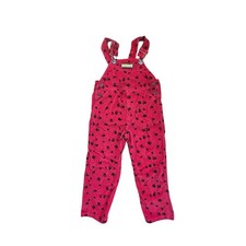 Vintage Disney's The Lion King Red Corduroy Overalls Size 5 Black Paw Prints