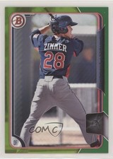 2015 Bowman Draft Green 91/99 Bradley Zimmer #154 y0i