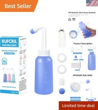Eco-Friendly Portable Bidet - 350ml Mini Peri Bottle with Extra Seal, Blue