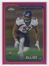 #258 Jonah Elliss 2024 Topps Chrome Magenta Refractor RC 041/399 Denver Broncos
