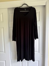 Eileen Fisher Little Black Dress Vneck Jersey Knit