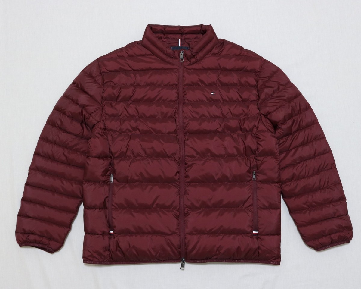 Tommy Hilfiger Men 2 way zip Packable Lightweight Puffer Jacket 