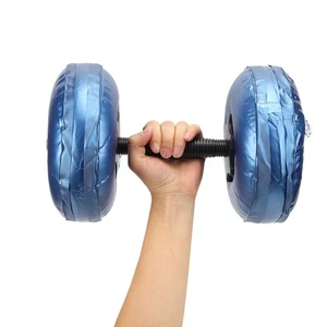 2 Dumbbells remplis d'eau Portable Fitness réglable pour les femmes Bleu
