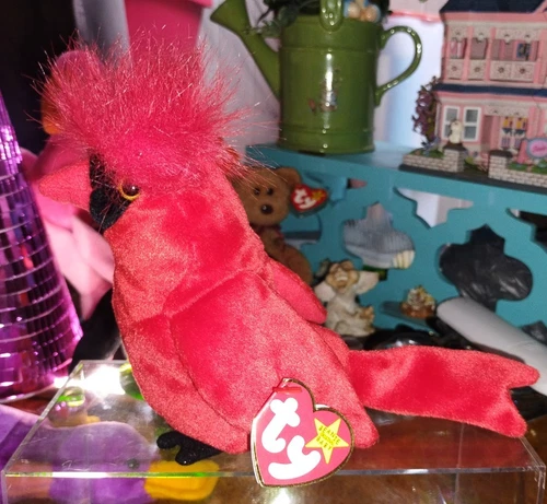 Mac The Cardinal Ty Beanie Baby  Multiple Tag Errors VERY RARE
