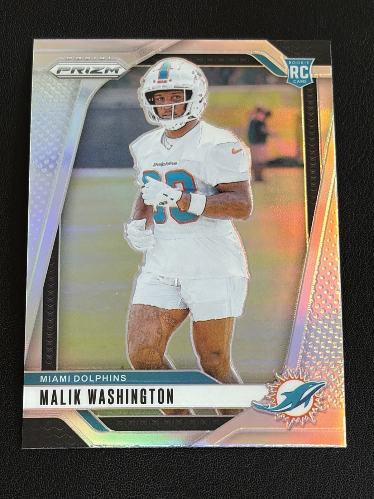 2024 Panini Prizm #371 Malik Washington RC Silver Prizm Miami Dolphins