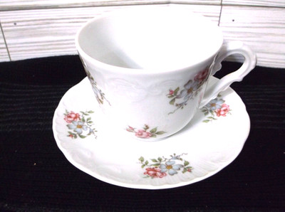 Princess House Fine Porcelain Rose Garden Tea Cup & Saucer-Portugal