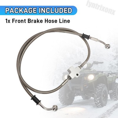 Front Braided Brake Hose Line For Arctic Cat ATV XC 450 2011 2012 2013 2014-2017