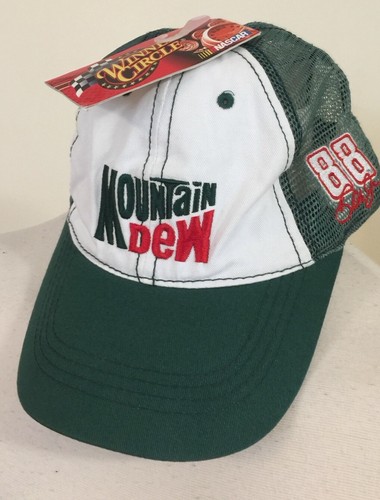 NWT Hat Mountain Dew Front Logo Adjustable Rear Adult Men Winners Circle 88 AMP