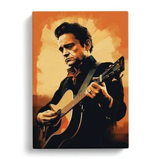 Johnny Cash Digital Art Canvas Wall Art Print Framed Picture Decor Living Room