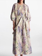 Women's Elegant Occident Summer Pullover Puffy Sleeve Printed Loose Dress Chic