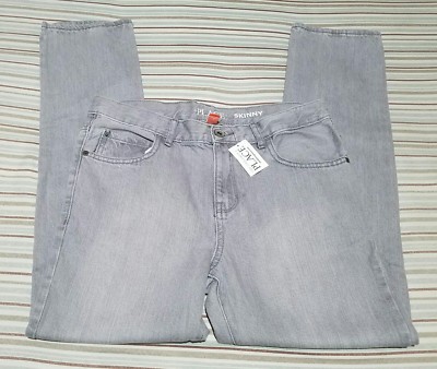 NWT The Children's Place Boys Skinny Jeans Dove Gray Size 12 Husky!! 