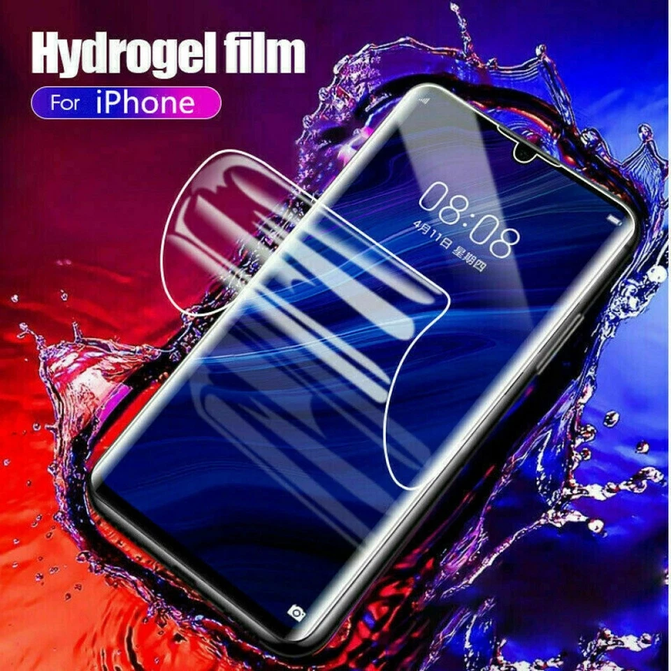 For iPhone 16/15/14/13/12 Pro/XR/XS/7/8 Flexible Hydrogel Screen Protector Film - Image 2 of 4