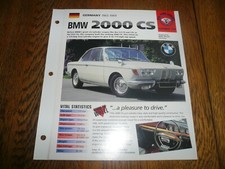 1966 BMW 2000 CS UNIQUE IMP BROCHURE 