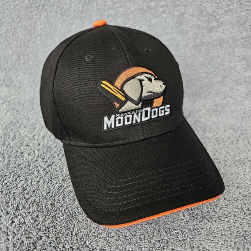 Gorra de béisbol Mankato Moondogs Minnesota de ligas menores OSFM negra nueva sin etiquetas  - Imagen 1 de 19